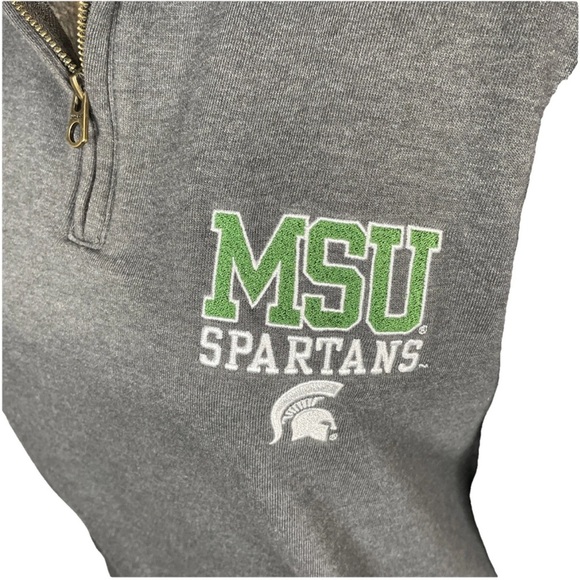 Jansport 1/4 Zip Sweatshirt Pullover Womens Size Medium Michigan State MSU - Picture 2 of 5